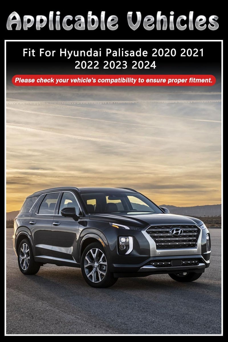 BriYorWay Vent Shades Rain Guards for Hyundai Palisade 2020 2021 2022 2023 2024 Accessories, for Hyundai Palisade Window Deflectors Window Visors - Image 2